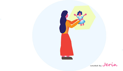 LoveUmom animation design illustrator minimal vector