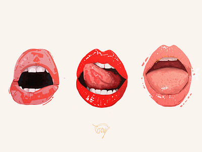 MOUTHS art artwork asian detail digital digital art digital painting illustration ilustración mouth poster art wacom