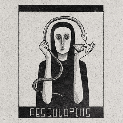 aesculapius design doom illustration logo pray prayer stoner vintage vintage illustration