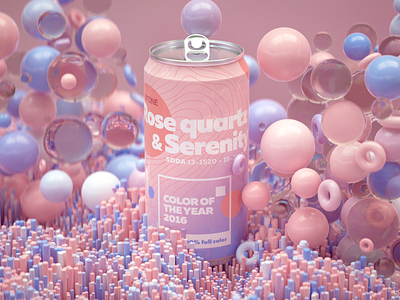 2016 Pantone Color 3d branding c4d camilociprian cgi color of the year design illustration logo octane pantone render soda can