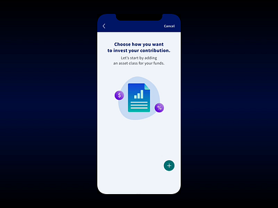 Fund allocation allocation assets digital illustration enrollment finance fintech funds ios protopie