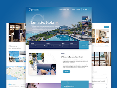 Country Inn Home Page Design homepage design hotel website landing page ui design webdeisgn website mockup