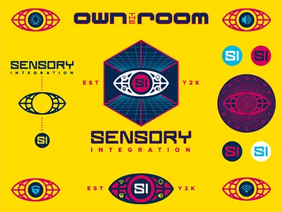 Sensory Integration Branding all seeing eye audio branding branding and identity branding design flash sheet logo logomark security logo typography vector