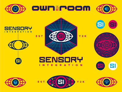 Sensory Integration Branding all seeing eye audio branding branding and identity branding design flash sheet logo logomark security logo typography vector