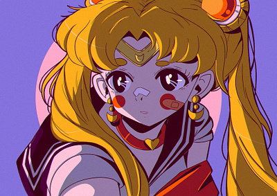 Sailor Moon redraw challenge abstract anime illustration ipad pro poster sailormoonredraw