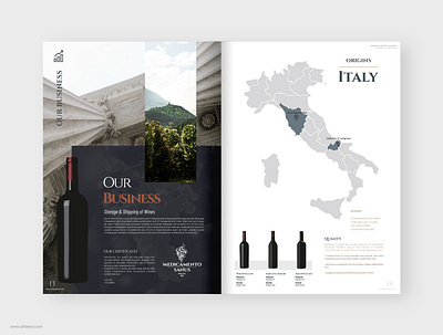 Wine Product Catalog Template catalog clean coreldraw design elegant modern print template vineyard wine winery