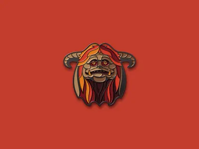 Labyrinth: Ludo Pin brooch dan kuhlken dkng dkng studios enamel pin enamel pins jim henson labyrinth ludo nathan goldman vector