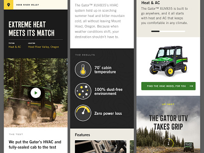 location detail deere ecommerce gator hood river valley landing page mobile mobile ui oregon utility vehicle