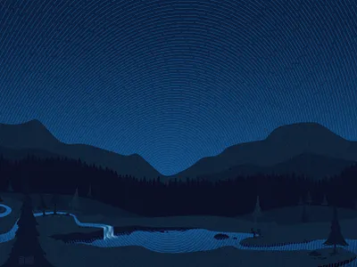 Dip into the Stars blue landscape night nightlife nighttime outdoors outside stars