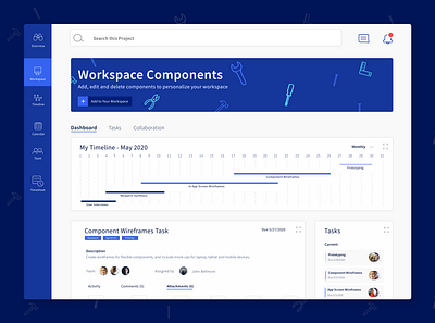 Component Based Project Management app design desktop app interface design product design ux uxdesign