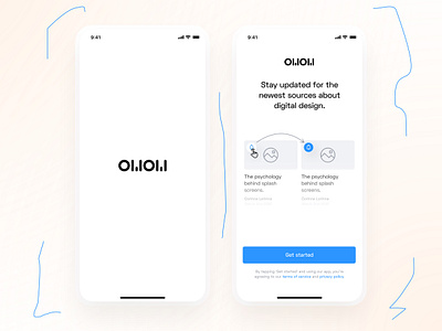 Splash Screen - Getting Started 093 app clean daily ui 093 dailyui get started getstarted interfacedesign login minimal mobile app mobile app design mobile design mobile ui onboard simple splash splash screen ui