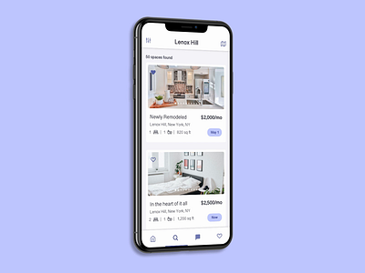 Apartment finder app animation app app design controls design filter minimal search ui ux