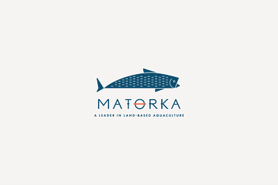 Draft Concept 2 for Matorka aquaculture branding fish iceland logo salmon salmonid