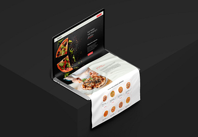 CRUST PIZZA LANDING PAGE brand clean figma food pizza ui uiux ux website