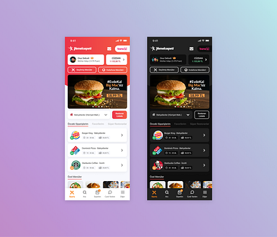 Yemeksepeti App Redesign app dark mode design food redesign ui ux