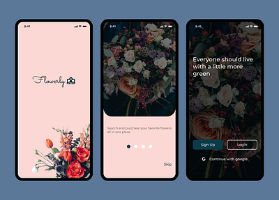 Flowerly design mobile ui ui design