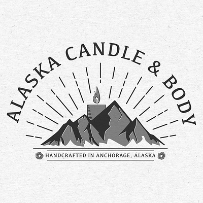 Custom logo created for Alaskan Candle Co adobe illustrator alaska branding graphic design illustration illustrator logo logo design mountain logo vector