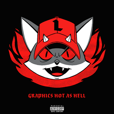 Hot as Hell cat clip studio paint fire hell hot illustration