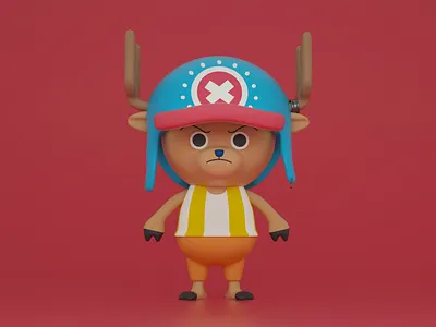 Tony Tony Chopper 3d character character design cute eiichiro oda fan art illustration kawaii one piece render tony tony chopper