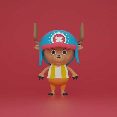 Tony Tony Chopper 3d character character design cute eiichiro oda fan art illustration kawaii one piece render tony tony chopper