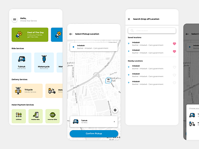 Halan App | Ride-hailing and on-demand-logistics services mobile mobile app mobile apps product design ride sharing rides tuktuk ui uidesign user inteface ux