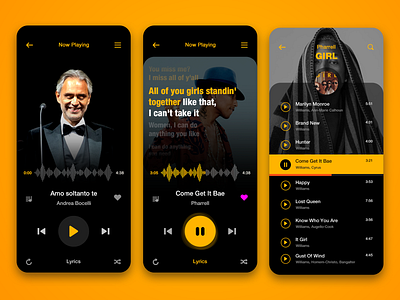 music player 2020 design ios lyric lyrics mobile music app music player ui