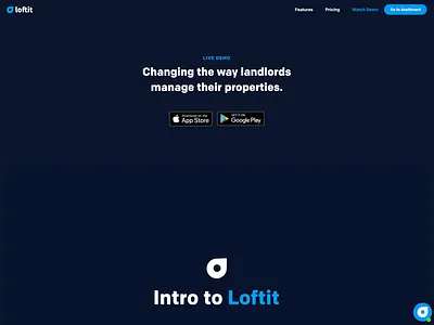 Loftit Demo page - Property mangement design designer developer front end graphics listings logo property property management property marketing rentals ui uidesign