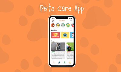 Pets Care App adobe illustrator adobe xd animals app cats daily ui design dogs illustration mobile app mobile ui pets sketch sketchapp training pets typography ui ui design ux vector