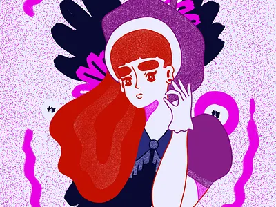 Paris abstract art character design drawing fashion illustration line art