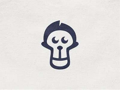 Monkey man! animal brand branding face fashion forest geometric handsome icon illustration jungle logo logo design logodesign man mark monkey monochrome skull symbol