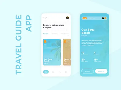 Travel Guide App app branding design graphicdesign inspirational design interactive design interface mobileapp ui uidesign uiux ux