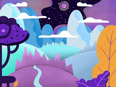 Landscape illustration landscape landscapeillustration