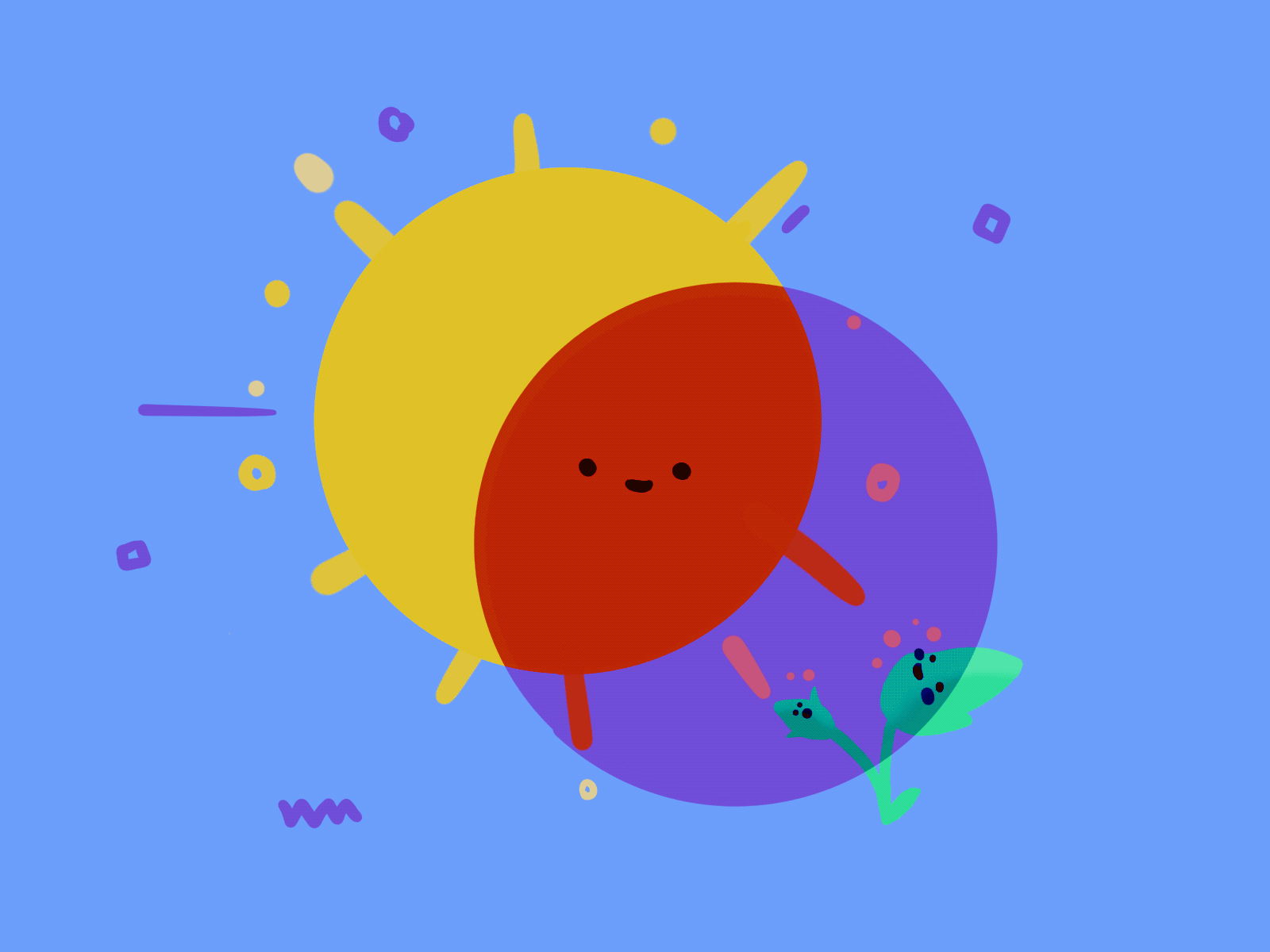 Vitamin D animation cute digital art framebyframe gif procreate app sun