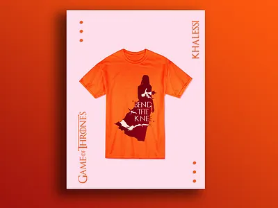 Game of Thrones -T-shirt ( Khalessi) branding dragon game gameofthrones illustration khalessi minimal sky t shirt design t shirt mockup tee tshirt tshirtdesign vector