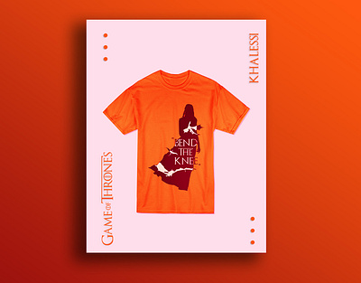 Game of Thrones -T-shirt ( Khalessi) branding dragon game gameofthrones illustration khalessi minimal sky t shirt design t shirt mockup tee tshirt tshirtdesign vector