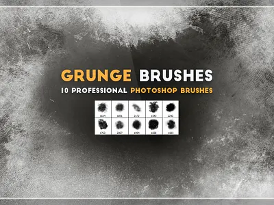 Grunge - Photoshop Brushes abr add on black brush brush set business custom brushes decorative design elements grunge grunge brushes pack packaging photoshop professional brushes psd set vectormedia vectormediagr