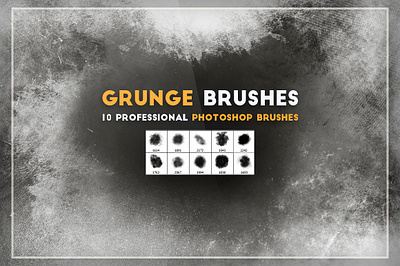 Grunge - Photoshop Brushes abr add on black brush brush set business custom brushes decorative design elements grunge grunge brushes pack packaging photoshop professional brushes psd set vectormedia vectormediagr