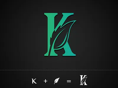 K + Leaf Logo Design brand identity branding branding design design illustration logo logo design logodesign logodesigner logodesignersclub logodesigns logodesinger logos logotype modern vector