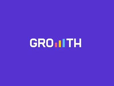 Growth clever creative design finance grow growth investment logo logotype minimal simple wordmark