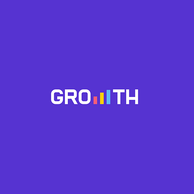 Growth clever creative design finance grow growth investment logo logotype minimal simple wordmark