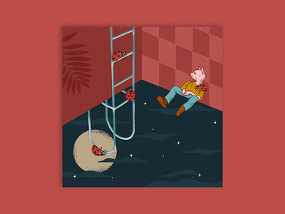 Upside Down art artwork contemporary art contemporaryillustration digital art digital illustration digital painting drawing illustration illustration art illustrator night sky photoshop art redhead surreal art swimming pool thoughtful upsidedown visual art visual design