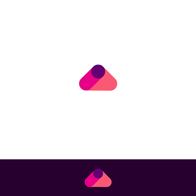 A logo design flat icon logo magenta peach purple vector