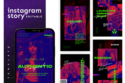 Instagram Story Template advertising boys branding design girl hypebeast illustration instagram instagram post instagram stories instagram template logo social media social media design social media pack social media templates socialmedia template ui youth