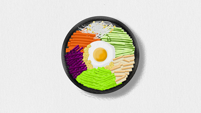 Bibimbap bibimbap bimbap design food food illustration grain brush illustration