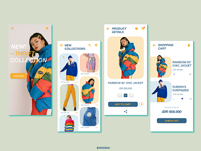 Thrift Shopping Store adobexd app ui uidesign userinterface web