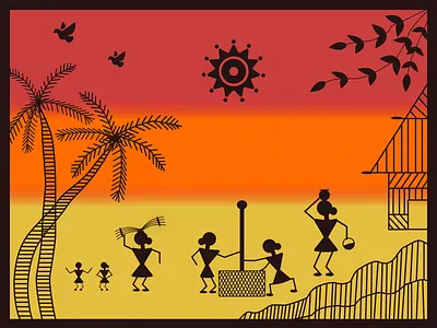 The Warli Art creative design design figma figmadesign splash screen warli