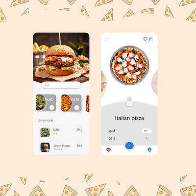 pizza app appdesign design fastfood new pizza ui uidesign ux