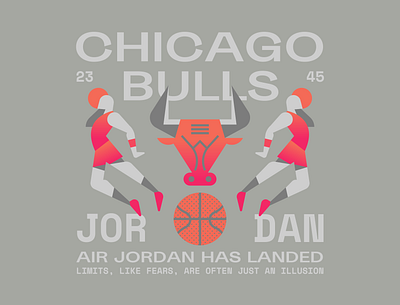 THE LAST DANCE 23 ball basketball character chicago bulls color dance design gradient graphic illustration jordan logo michael jordan nike vector