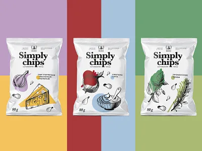 Chips Packing basil cheese chips design garlic illustration onions package packaging design potato vector
