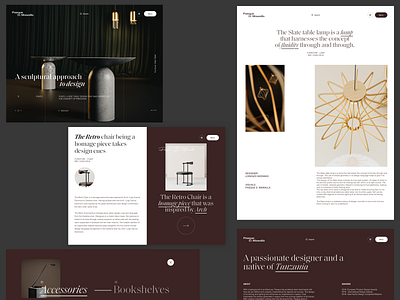 Furniture & Light Design - Landing Page Exploration branding clean concept design grid interface landing page design layout minimal minimalist typography ui